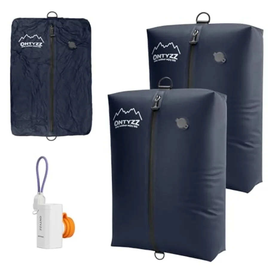 

Vacuum Bags for Travel, IPX8 Waterproof Space Saver Vacpack, GRS Certified Recycled Compression Bag with Pump 2PC