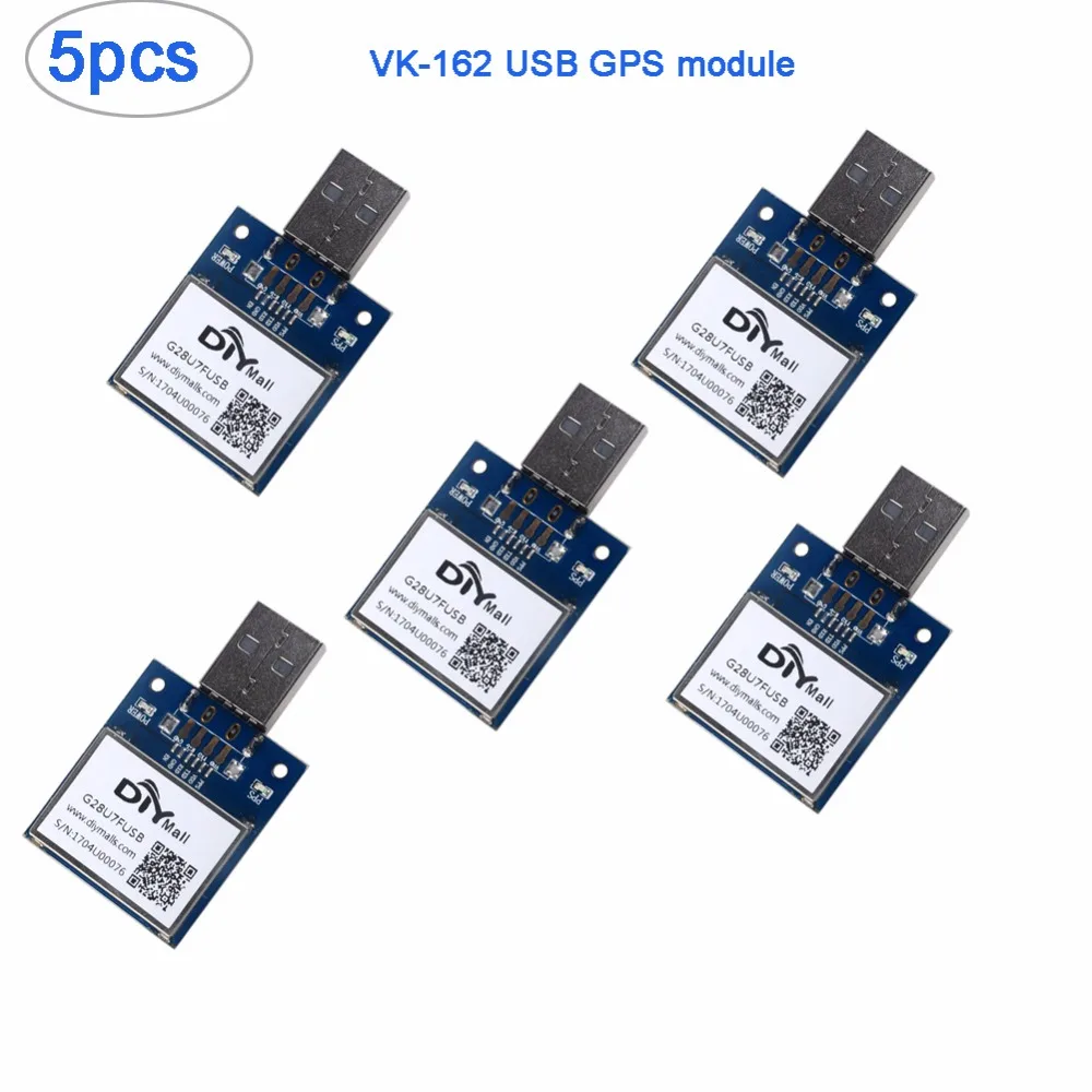 

RCmall 5Pcs VK-162 USB GPS Module GMOUSE Navigation Support Google Earth 7 Windows