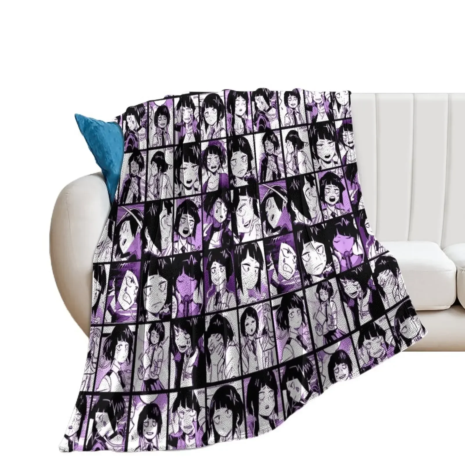 Jirou Kyouka Collage Throw Blanket Soft Beds Plaid on the sofa Blankets