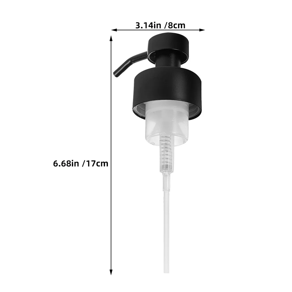 Cabeça da bomba dispensadora de sabão de espuma, 2 peças, aço inoxidável, loção, shampoo, garrafa, preto, prata, para uso em banheiro e cozinha