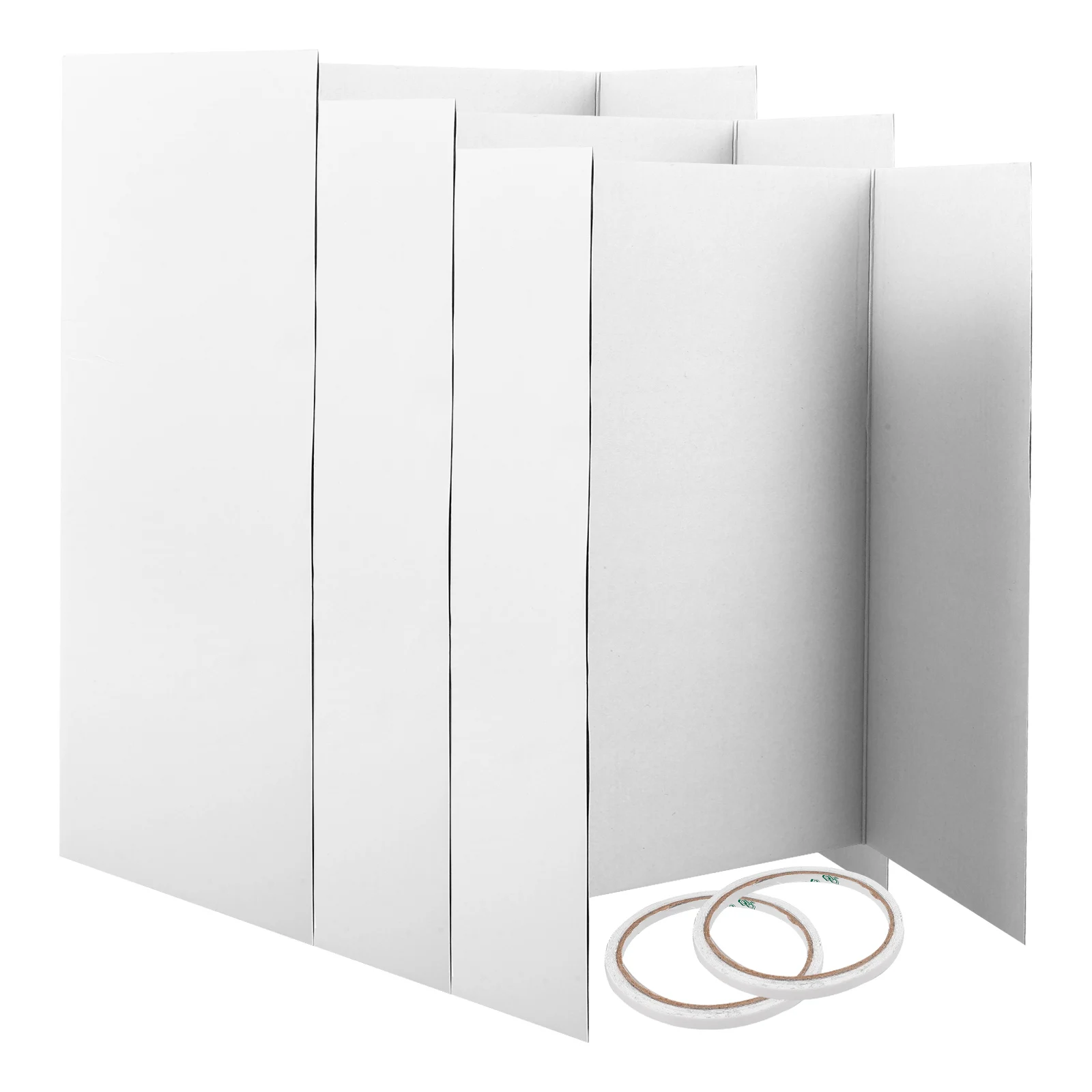 

White Foldable Poster Board 3 Panels 53 86x35cm Double Fold Presentation Board Sided Tape Poster Presentation Supplies