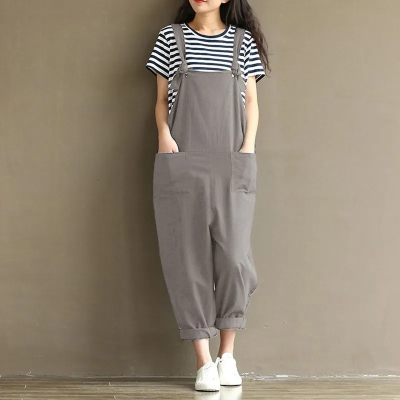 Maternity Bib Pant Suspender Trouser Casual Female Women One-Piece Wide Leg Romper Overalls Strap Jumpsuit Streetwear Plus Size