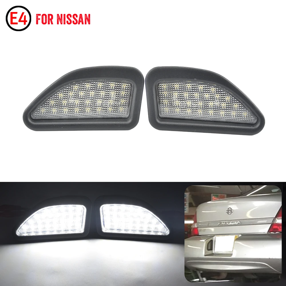 

Светодиодный светильник номерного знака для Nissan Altima GLE GXE SE XE 1993-2001 Stanza 1993-1997, бесплатная лампа номерного знака 265150 E700