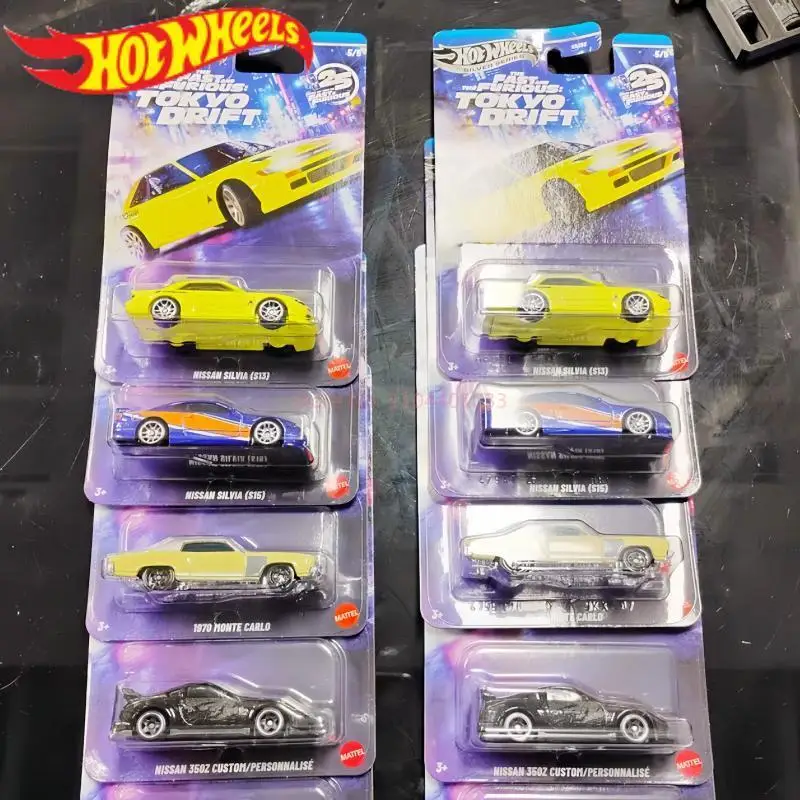 

Новый набор Hot Wheels Silver Series Fast & Furious Tokyo Drift Set Nissan/Monte Carlo/Road Runner 1:64, модель литья под давлением, автомобиль, подарки
