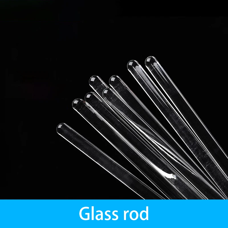 5pcs 10pcs Lab Solid Borosilicate Glass Rod 150mm 200mm 300mm 400mm Teaching Laboratory Supplies