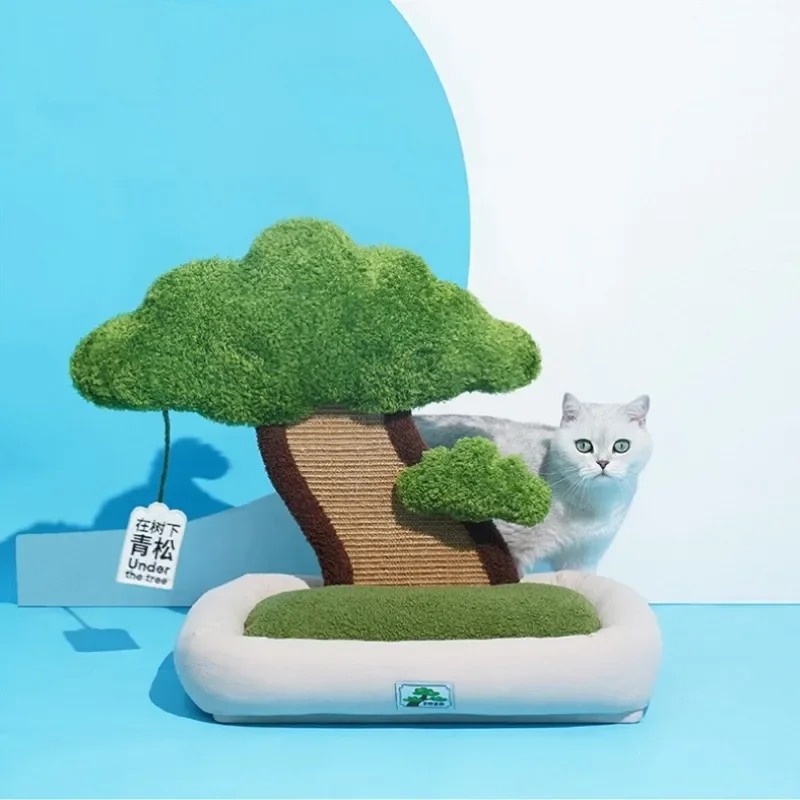 

Pine Cat Litter Sleeping Cat Scratching Board Warm Bed Four Seasons Universal Cute Bite Resistant Teasing Pet Bed Litter