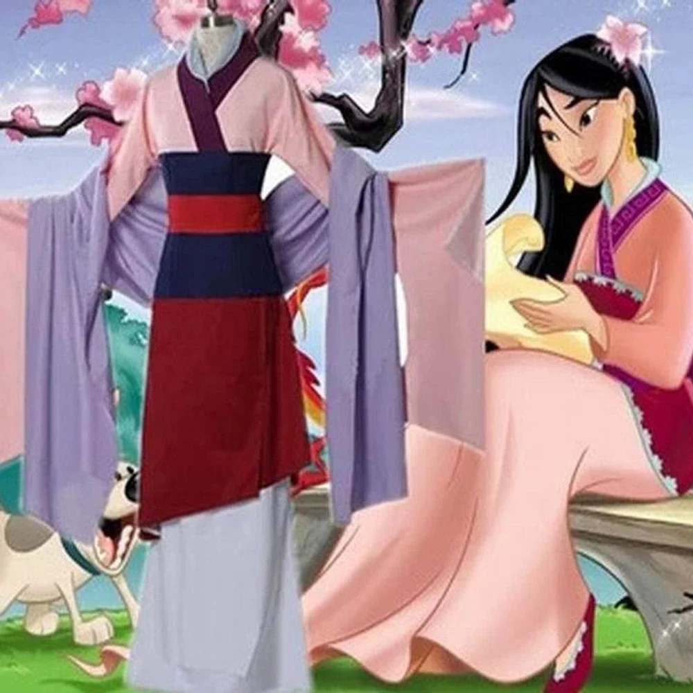 Women\'s Hanfu Cosplay Mulan Performance Costume Ancient Costume Film and Animation Mulan Cosplay