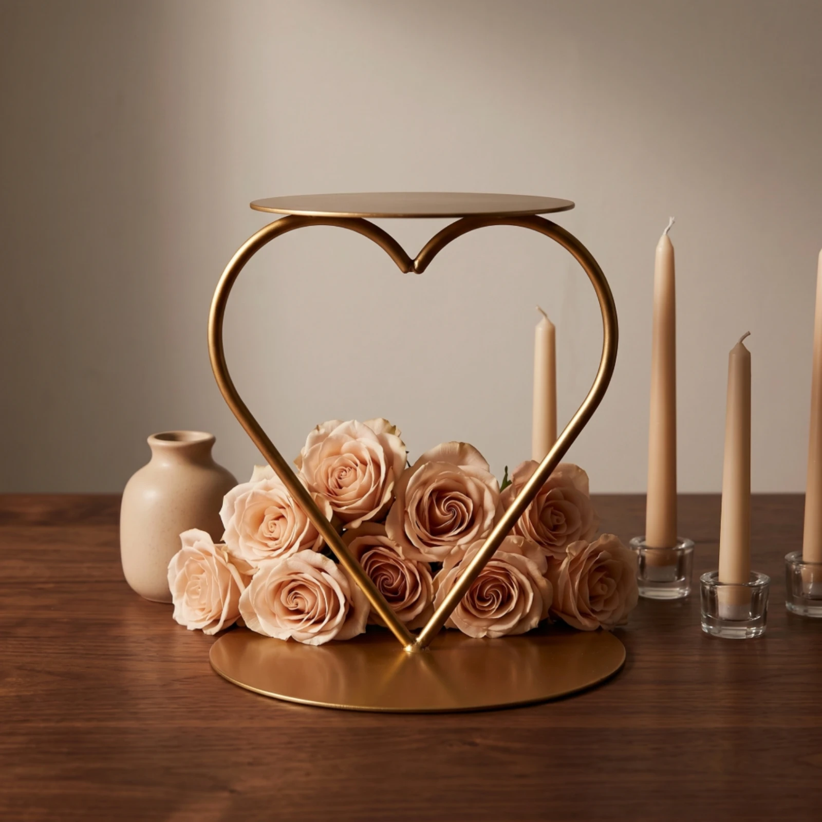 Cake Stand with Wire Frame Modern Metal Cake Stand Tableware Lightweight Reusable for Bakers, Weddings, Birthday Parties