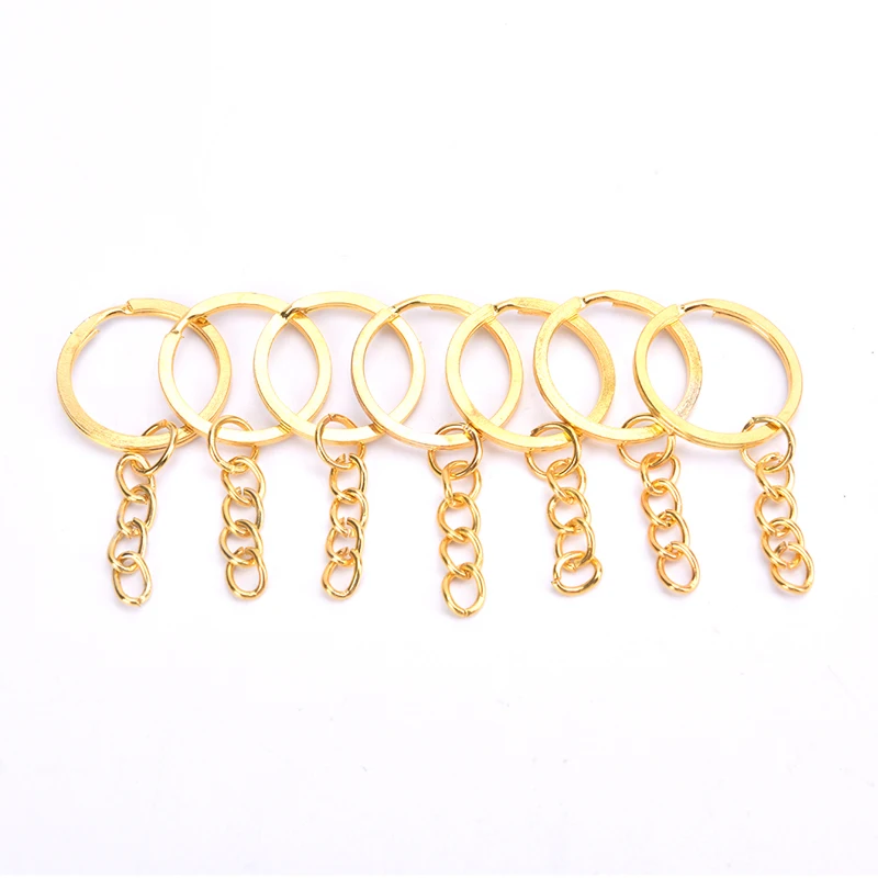 1Set Key Ring With Chain Jump Rings Screw Eye Pins For Resin DIY Crafts