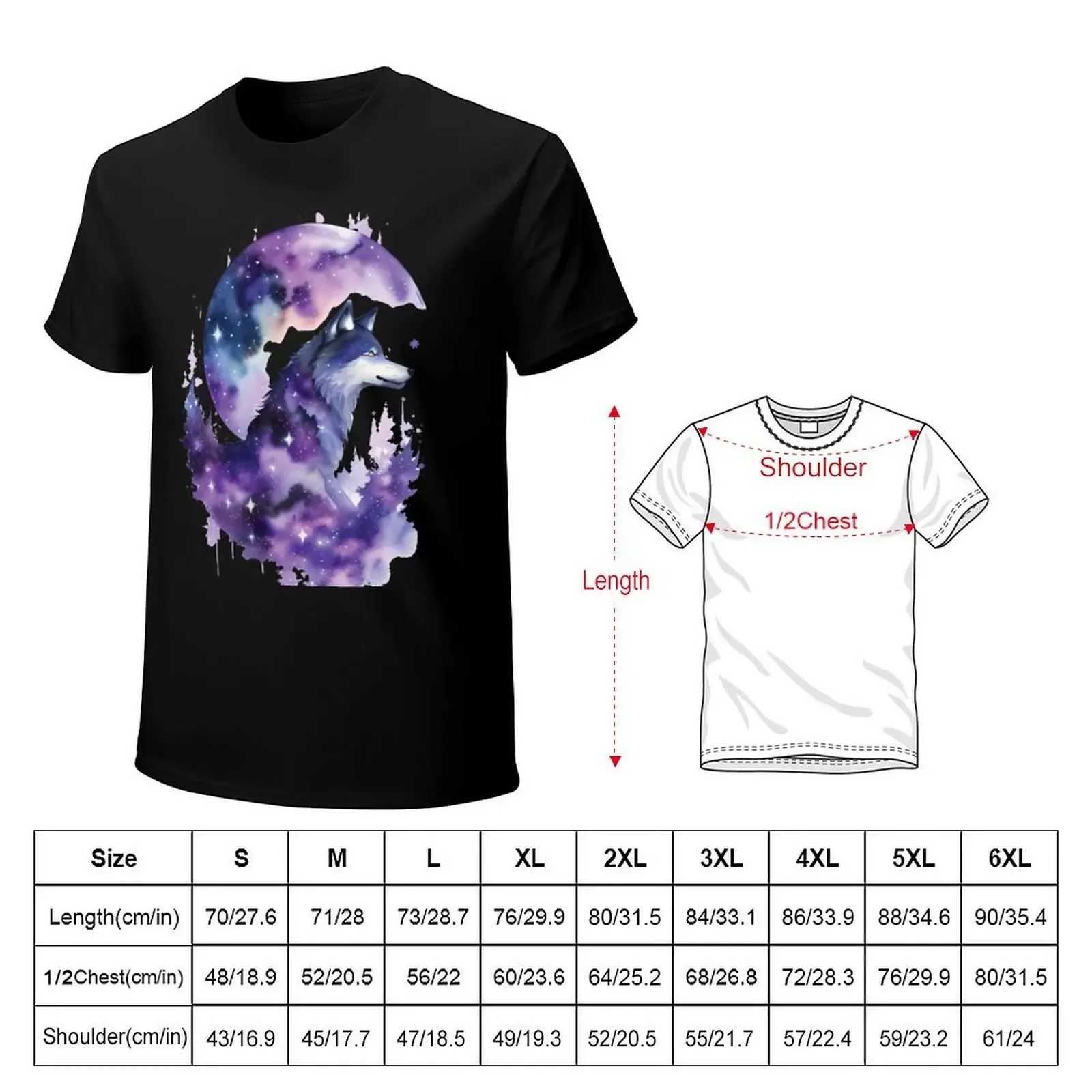 Wolf|Celestial Wolf T-Shirt for a boy tees mens graphic t-shirts big and tall