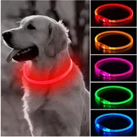 Led Light Dog Collar Detachable Glowing Usb Charging Luminous Leash  Pet Dogs Products Usb Charge Luminous Pet Accessories