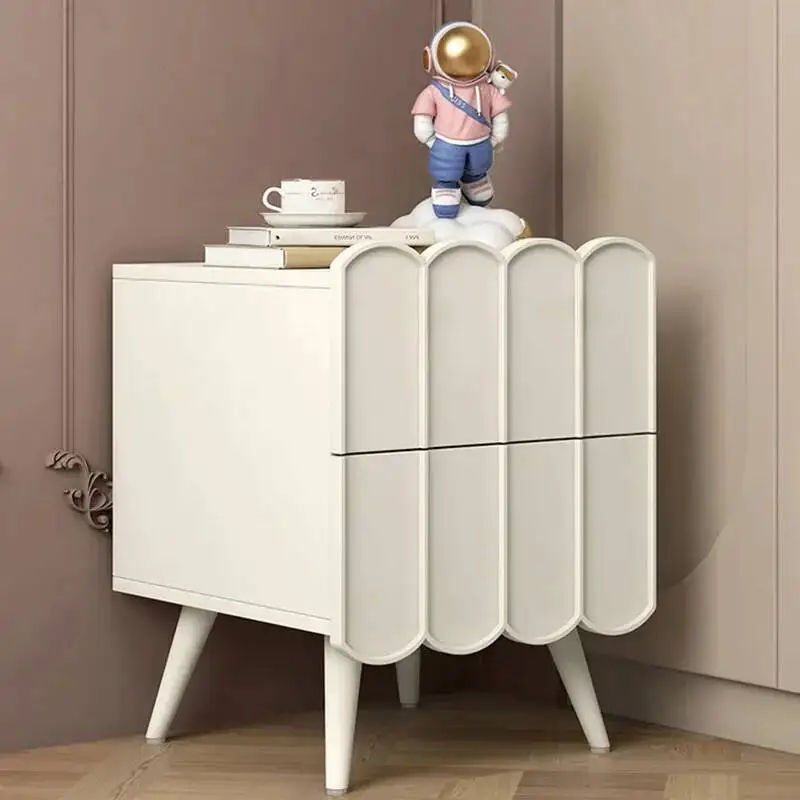 Camera Modern Letto Bedroom Night Comodini Table Aesthetic Storage Whitedrawer Wood Da Nightstand Minimalist Furniture Decor