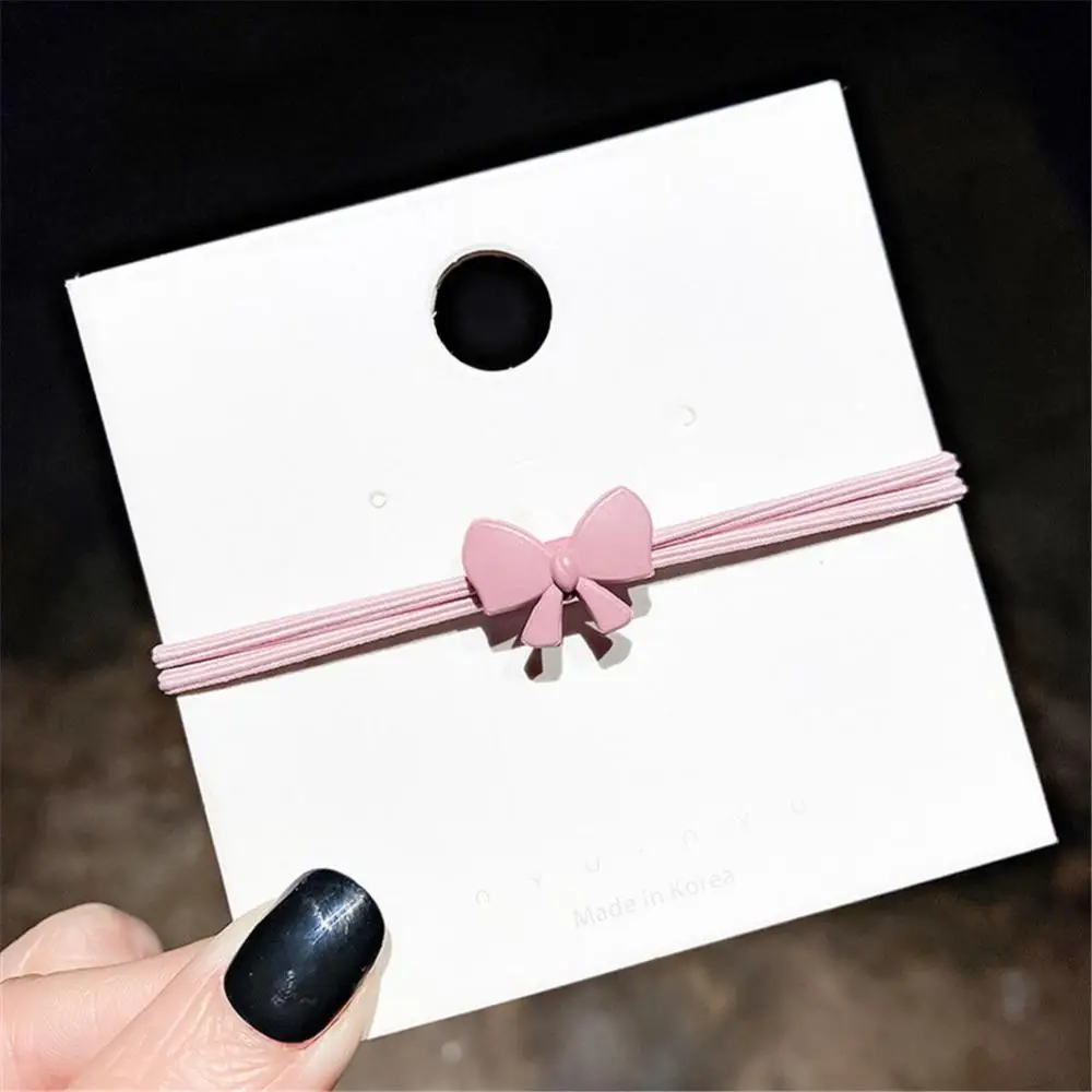 Cute Women Random Color Bow Hair Ring High Elastic Hair Tie Rope