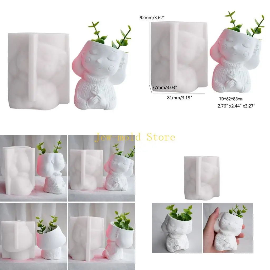 

C71B силиконовая форма для вазы, цветочного горшка, DIY настольный декор для домашнего декора из эпоксидной смолы