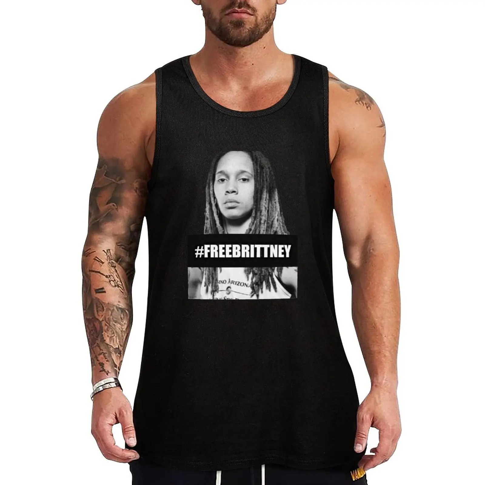 

free brittney griner Tank Top Men's gym articles sleeveless vest men sleeveless shirts summer Men's tops