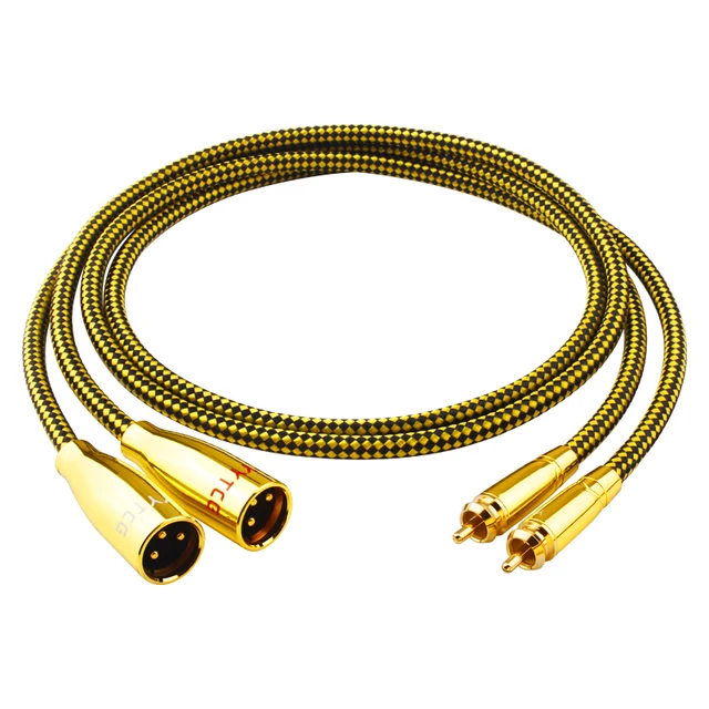 Yyaudio xlr Buchse zu rca Stecker Kabel Hifi Stereo Audio Lautsprecher Mikrofon Verstärker Mixer Patch 3-poliges abgeschirmtes Kabel
