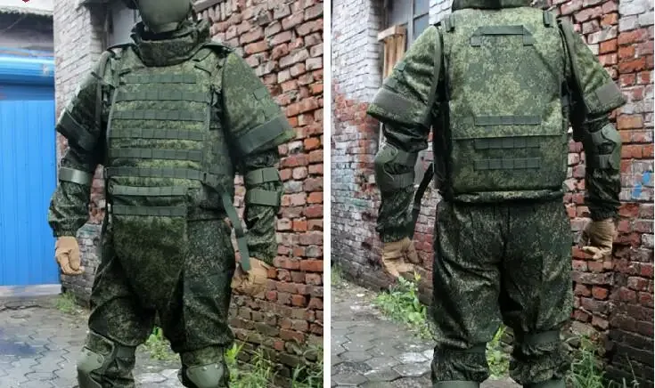 เสื้อกั๊กยุทธวิธีลายพรางรัสเซีย 6B45 Jungle Digital Green Outdoor Men Copy