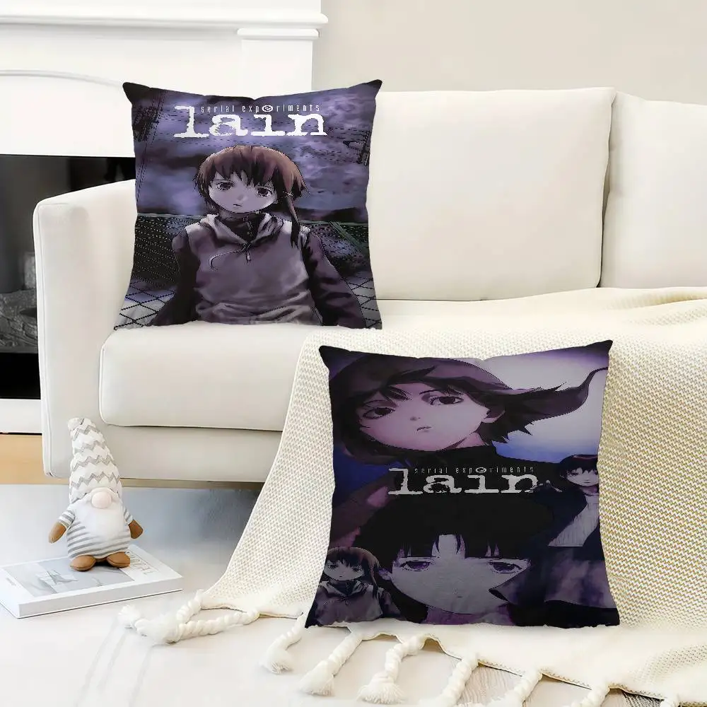 

Anime S-Serial Experiments L-lain Pillow Cushion Cover Pillowcase Living Room Sofa Home Decor Customized
