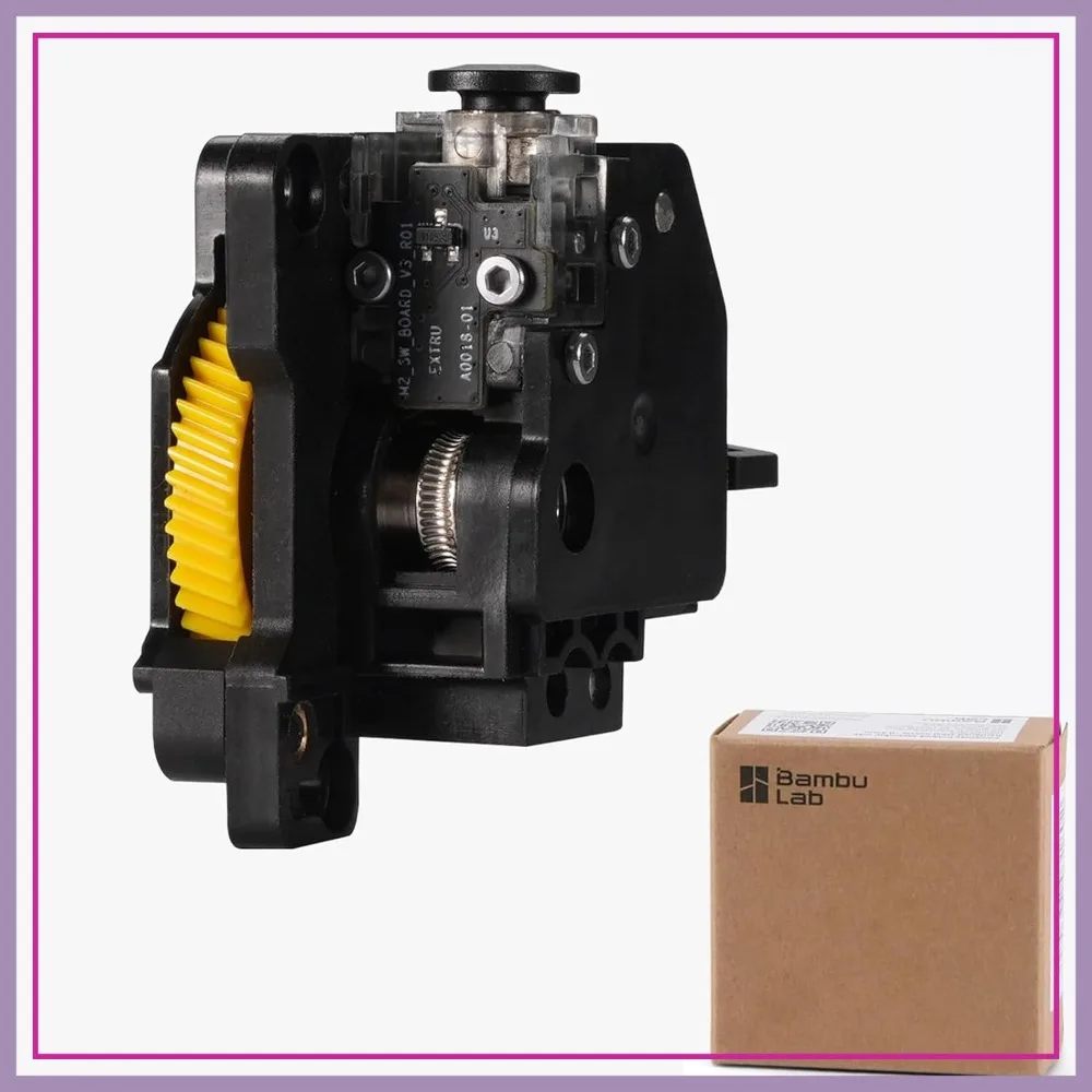 

P1P P1S 3D Printer Extruder Unit, Dual Stainless Steel Gears, Filament Detection, Anti-Slip Toolhead Replacement