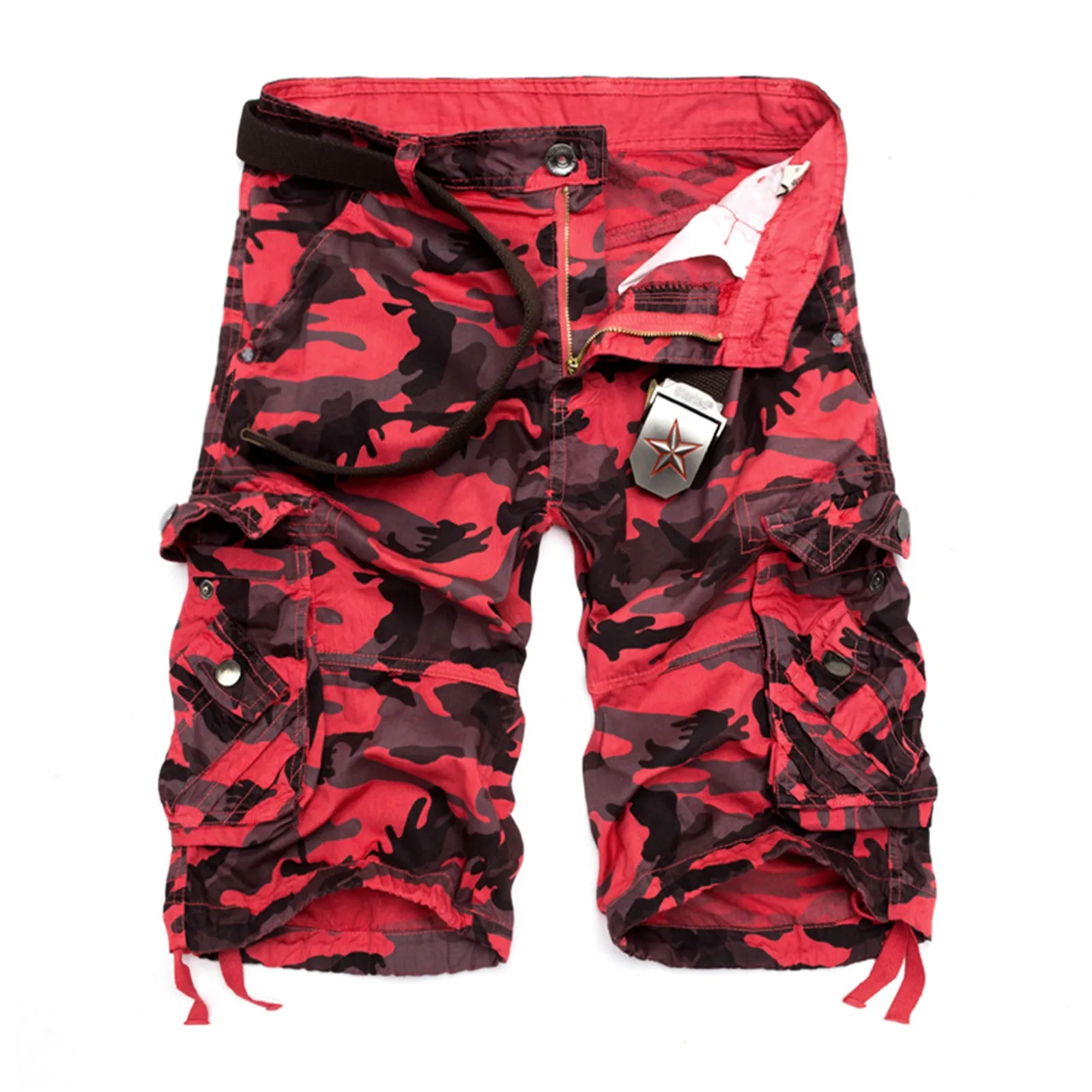 2024 New Us Size Camouflage Loose Cargo Shorts Men Cool Summer Camo Short Pants Homme Cargo Short Wear