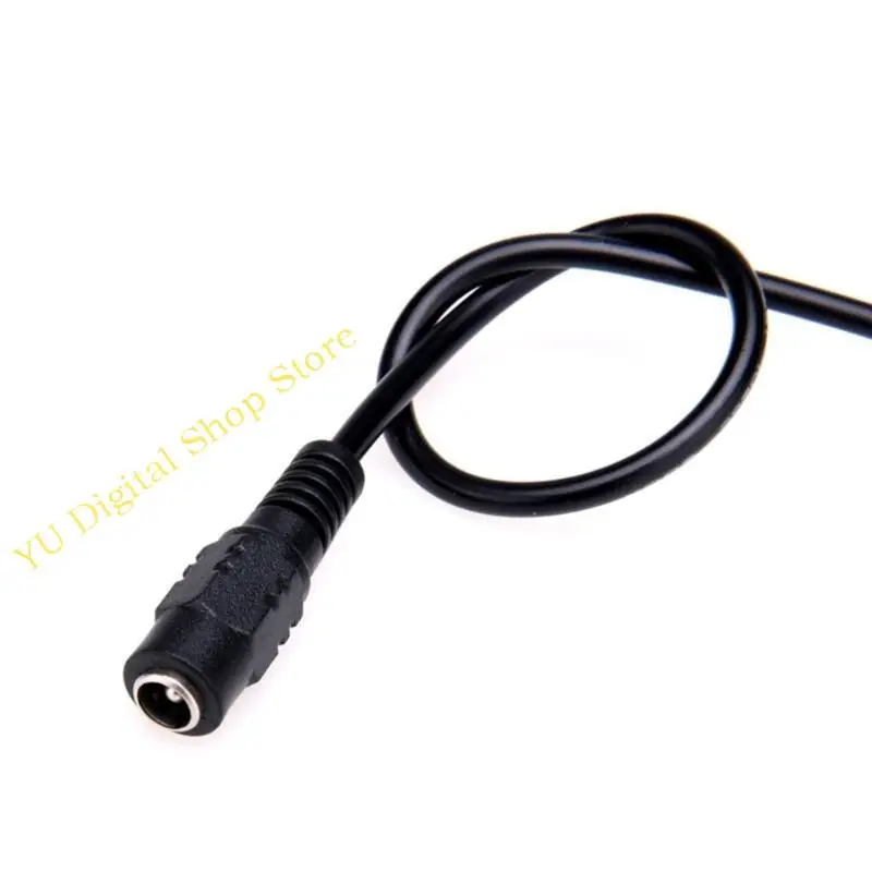 

96BA 5pcs Plastic Power Adapter Cable DC5.5x2.1mm Power Pigtail Cable, Firm Connection for Various Devices LED Strips Light