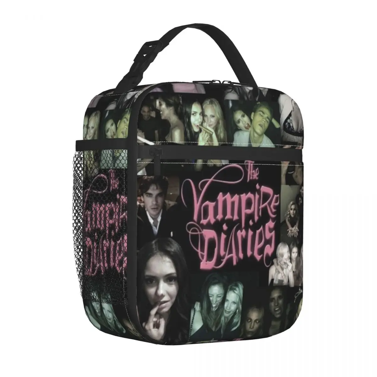 The Vampire Diaries Insulated Lunch Bag Large Damon Salvatore Lunch Container Cooler Bag Tote Lunch Box Work Food Storage Bags