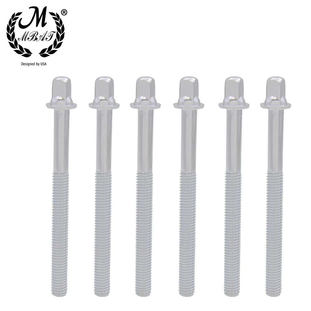 

M MBAT 6 Pcs/set Drum Kit Short Screws Tension Rods Percussion Musical Instrument Accessories Repair and Maintenance Tools