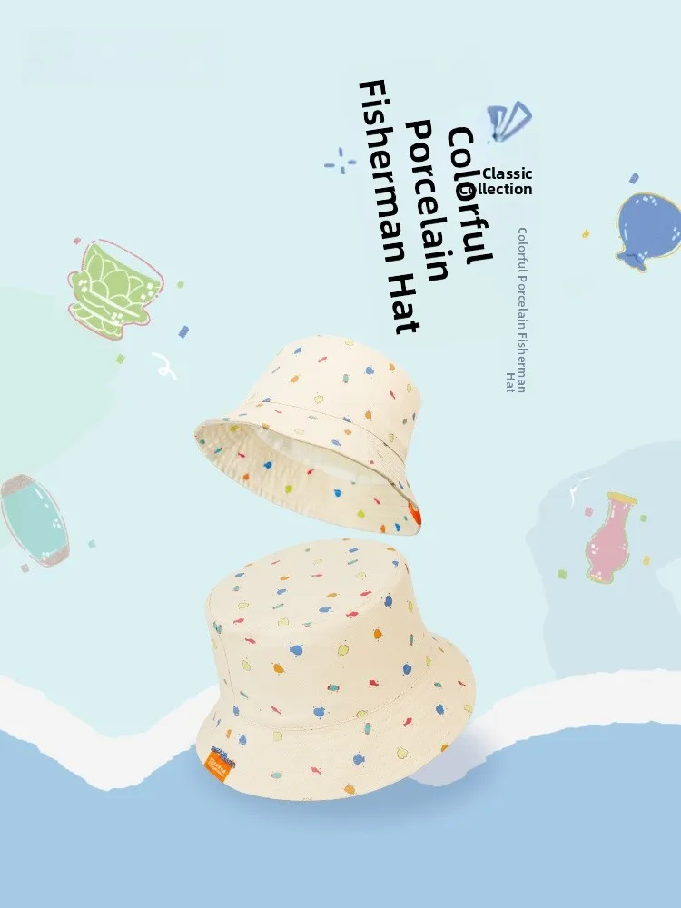 Suzhou Museum Fisherman Hat Sunscreen Summer Birthday Gift for Friends Fashionable Versatile Printed Sunshade Hat Creative Gift