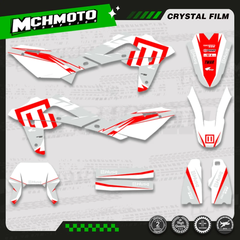 

MCHMFG For Husqvarna TE250 2008 2009 2010 2011 2012 2013 Graphics Decal Stickers Kit Number Name Background Custom