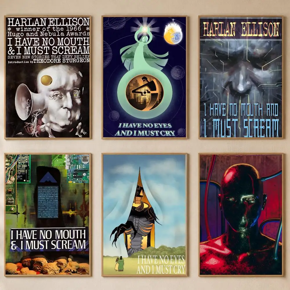 I Have No Mouth and I Must Scream Poster PP Self-Adhesive Bedroom Gaming Cafe/Bar Vintage Aesthetic Decor Ideal Gift