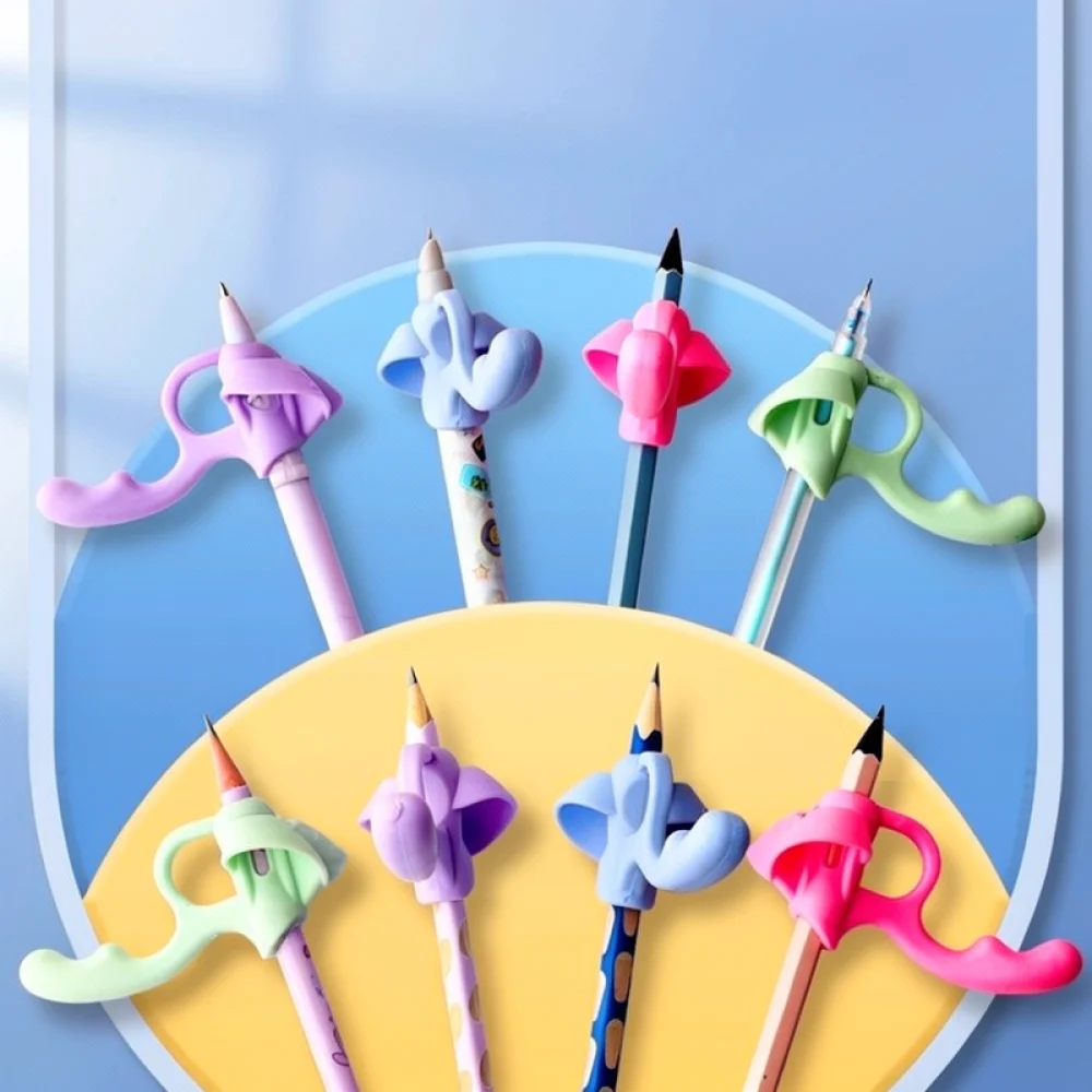 Silicone Handwriting Posture Helper Pencil Grip Corrector Ergonomic Pen Holder Training Aid School Stationery Accessory