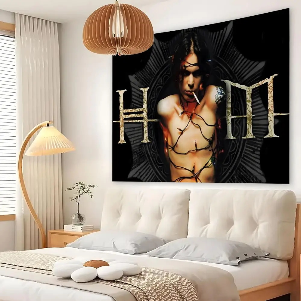 H-Hims Band Vv Valo Tapestry Custom Living Bedroom Party Dormitory Interior Wall Bohemian Decoration Attached Clip