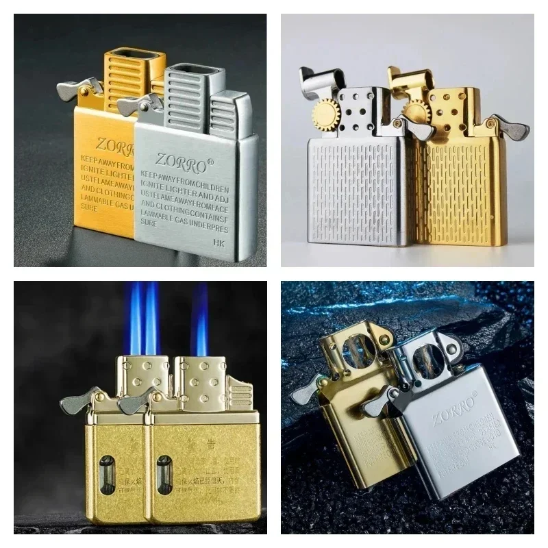 ZORRO  Lighter Inner Insert Parts Gas/Oil Flint Grinding Wheel Brass White Steel Cigarettes Lighters Repalce 912 915 902