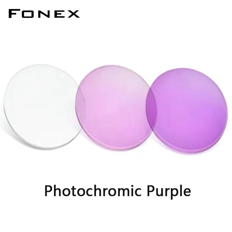 1.56 (-0.50-4.00) Photochromic Pink  Blue Optical CR-39 Resin Aspheric Glasses Lenses Myopia Sunglasses Lens Customized
