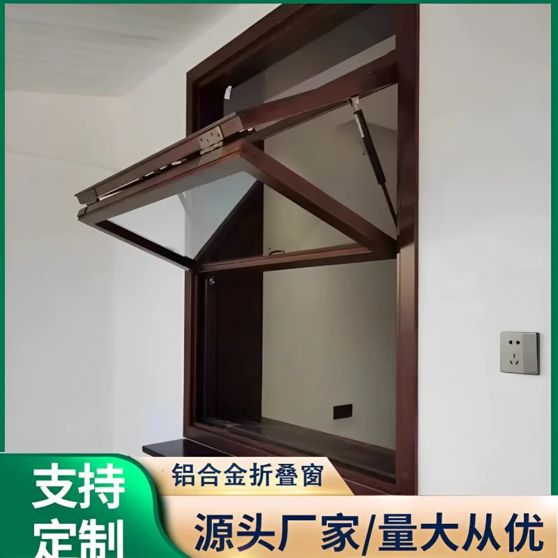 Custom. Internet Celebrity Folding Window Custom Bar Balcony Milk Tea Kitchen Integrated Simple Self-Installation Aluminum Alloy