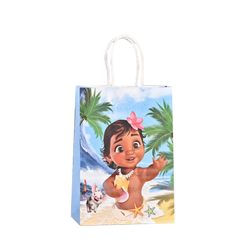 Disney Moana Party Paper Bags Moana Goodie Bags Treat Bags Birthday Party Supplies Baby Shower Decoration for Girls Boys Kid