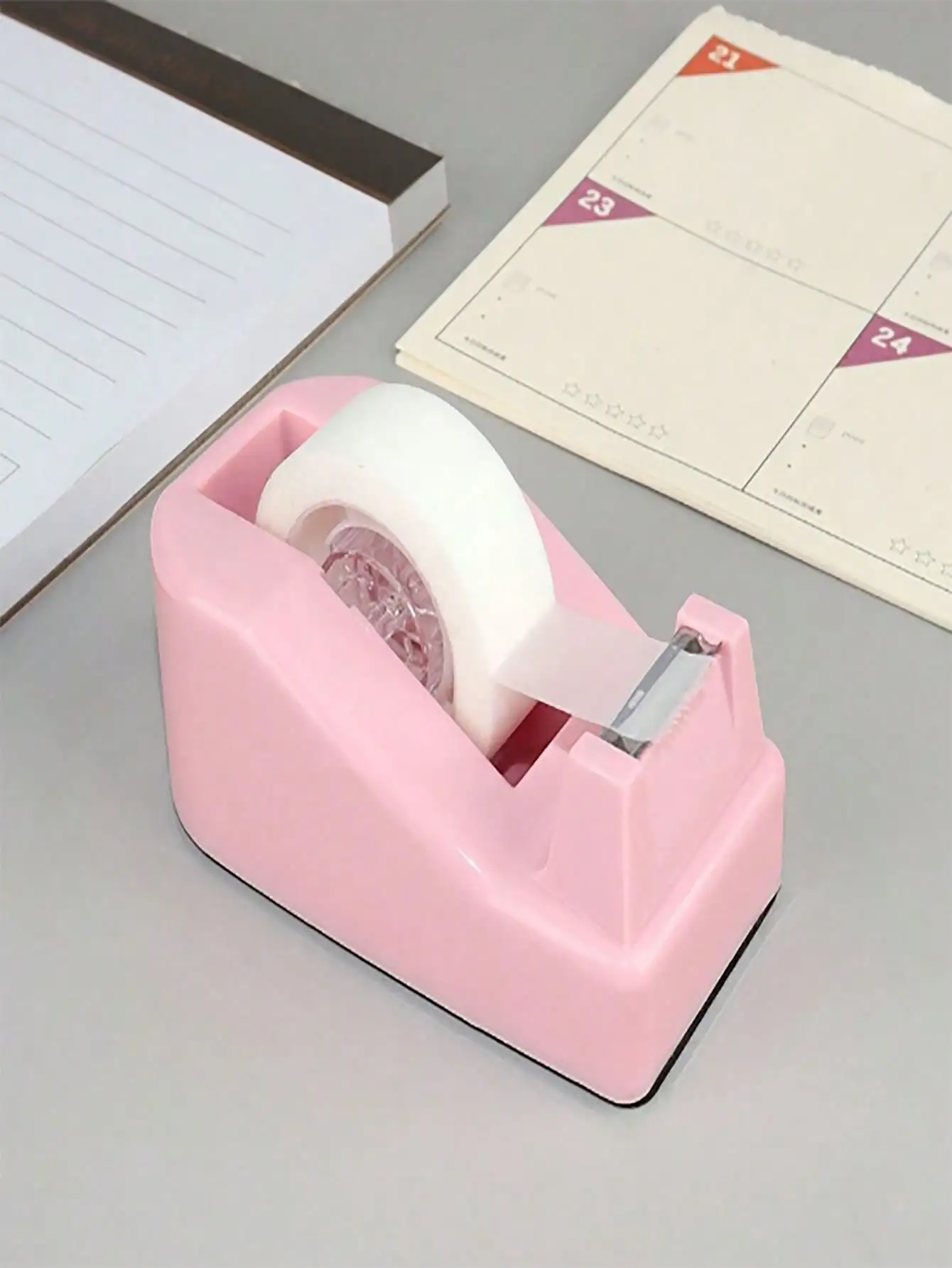 

Desk-Mounted Colorful Plastic Tape Dispenser – Creative & Compact for Office & School