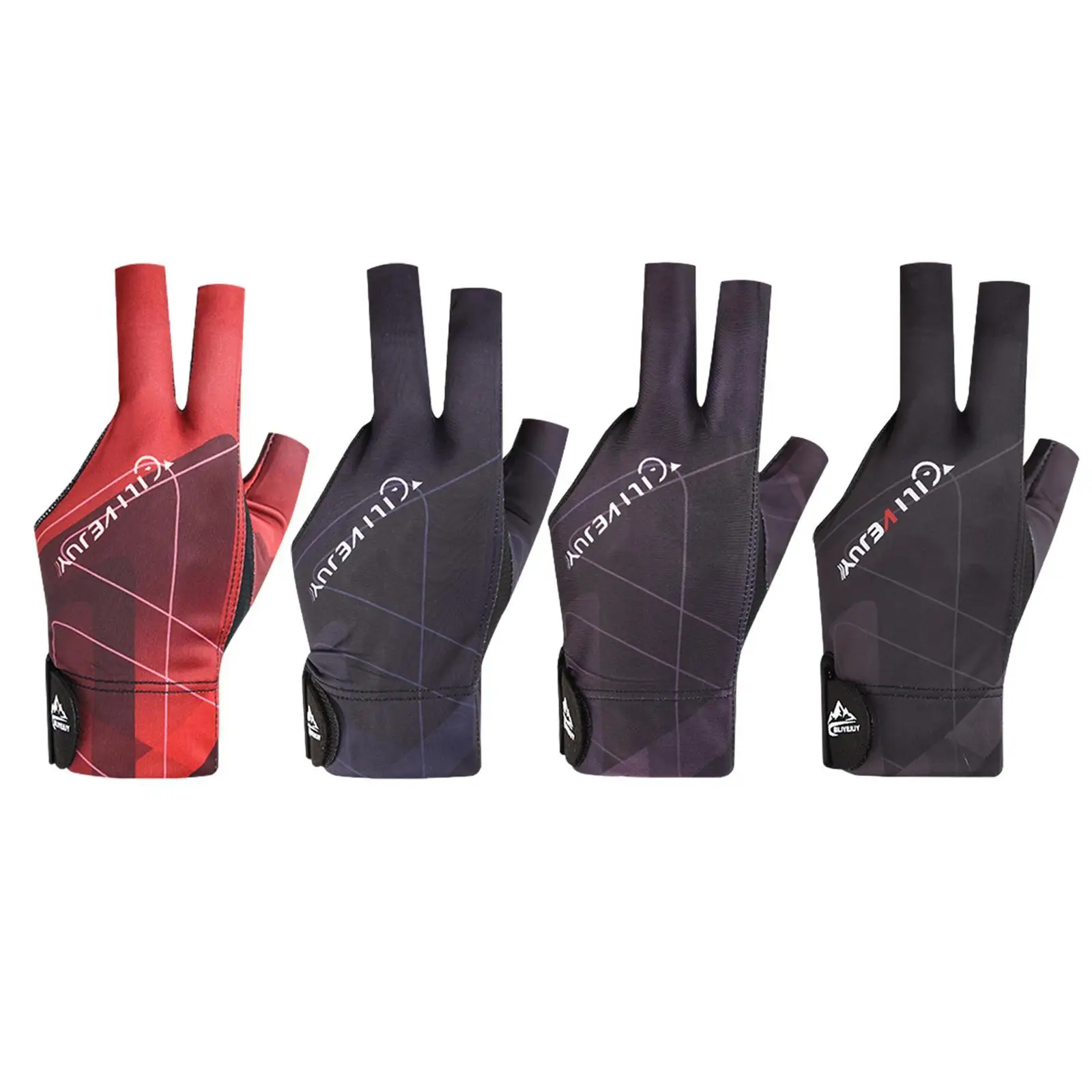 

Бильярдные перчатки с 3 пальцами для взрослых, износостойкие нескользящие бильярдные аксессуары для левой руки для женщин и мужчин, профессиональные перчатки для бассейна