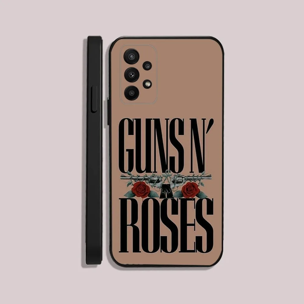 Band G-Guns N R-Rose Phone Case For Samsung S24,23,22,30,21,10,9,Ultra,Plus,Lite,FE,5G Black Soft Case