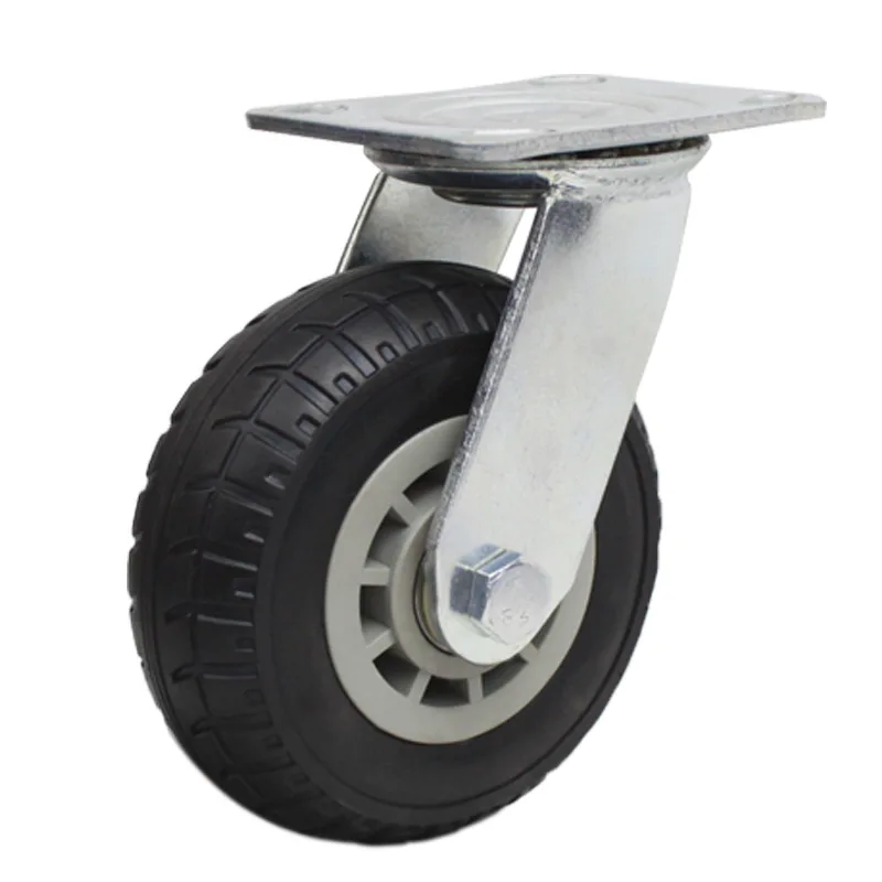 

1 Pc 8 Inch Normal Caster Inflatable Rubber Wheel Universal Heavy Vientiane Hotel