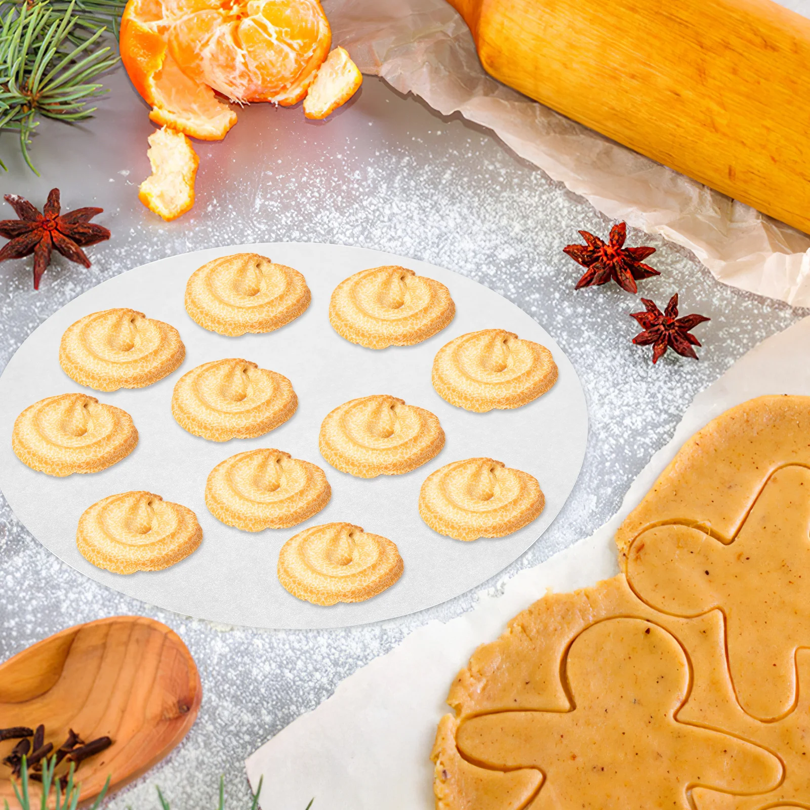 

200Pcs Parchment Paper Rounds Non Stick Baking Pan Liners Multiple Sizes Oil Resistant Oven Baking Sheets Air Fryer Parchment