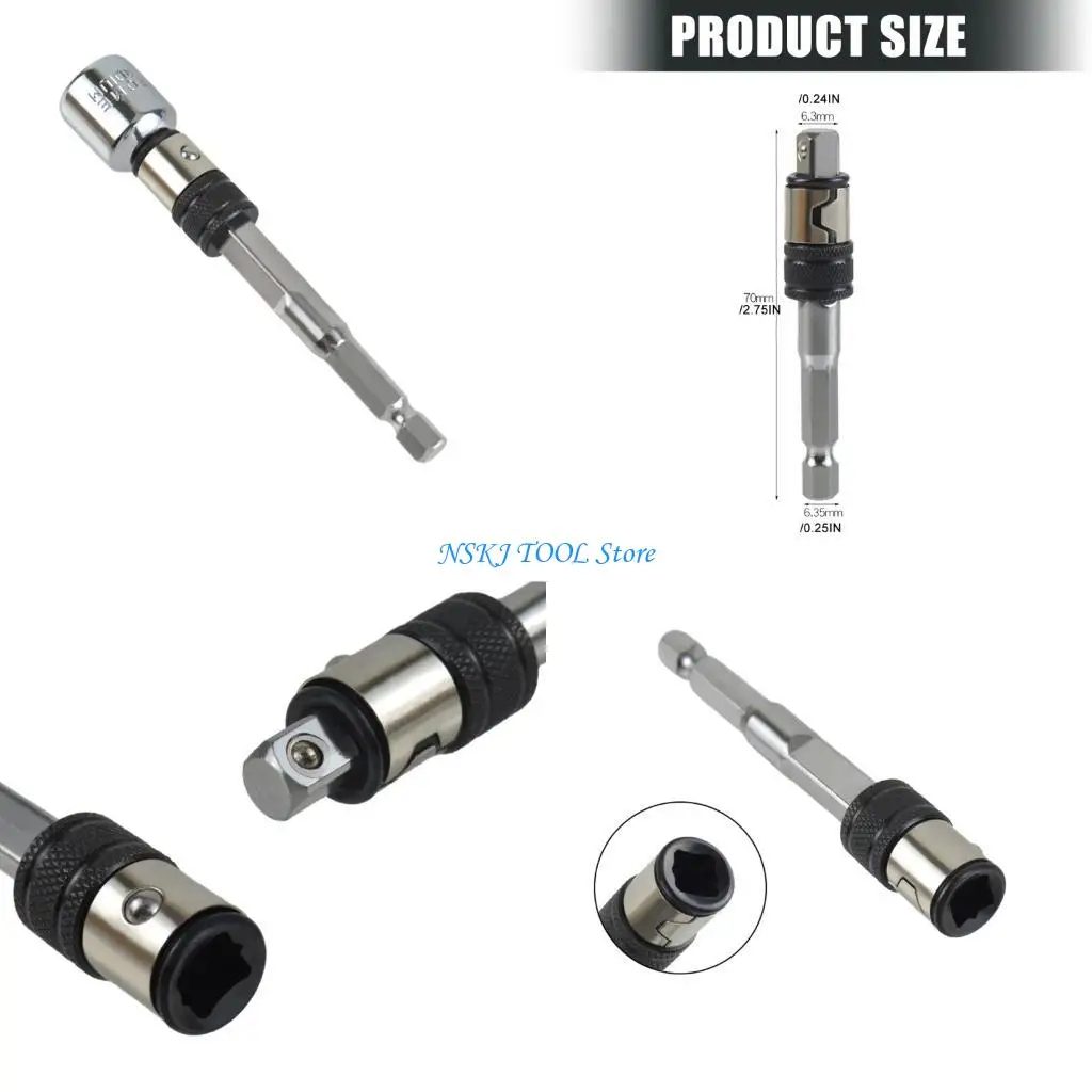 

L8RC Comfortable 1/4 Socket Converter Linkage Extension Bar For Smooth Operation