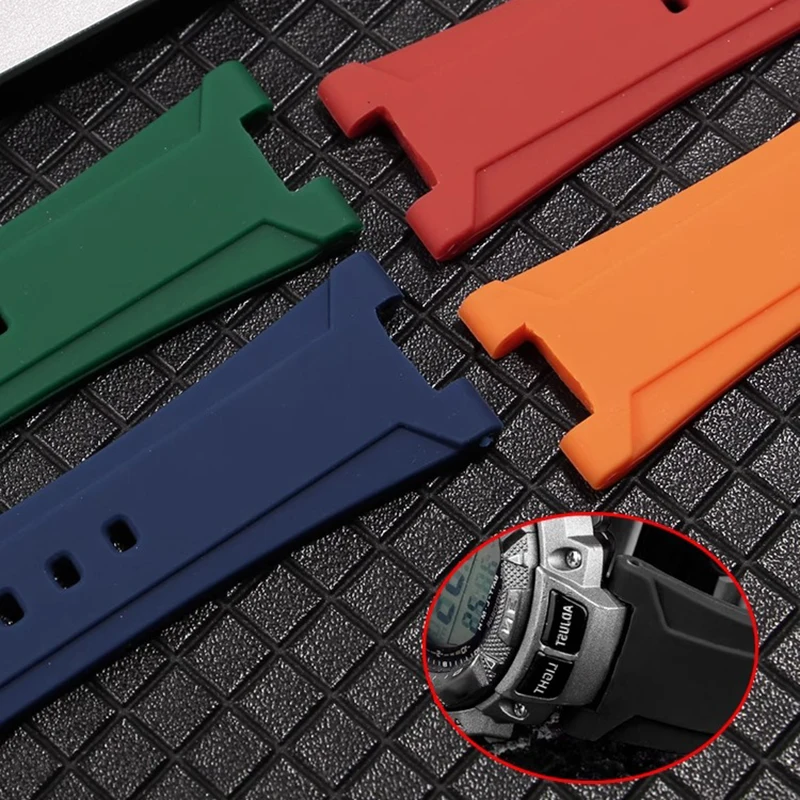 Per Casio cinturino orologio RRG240 PRG-240 PRG-130Y/T PRW-1500 cinturino in gomma siliconica impermeabile accessori per orologi