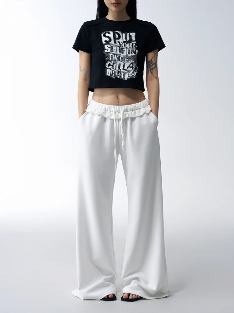 

ZHISILAO новые однотонные повседневные брюки-карго женские свободные широкие прямые брюки полной длины осень 2025