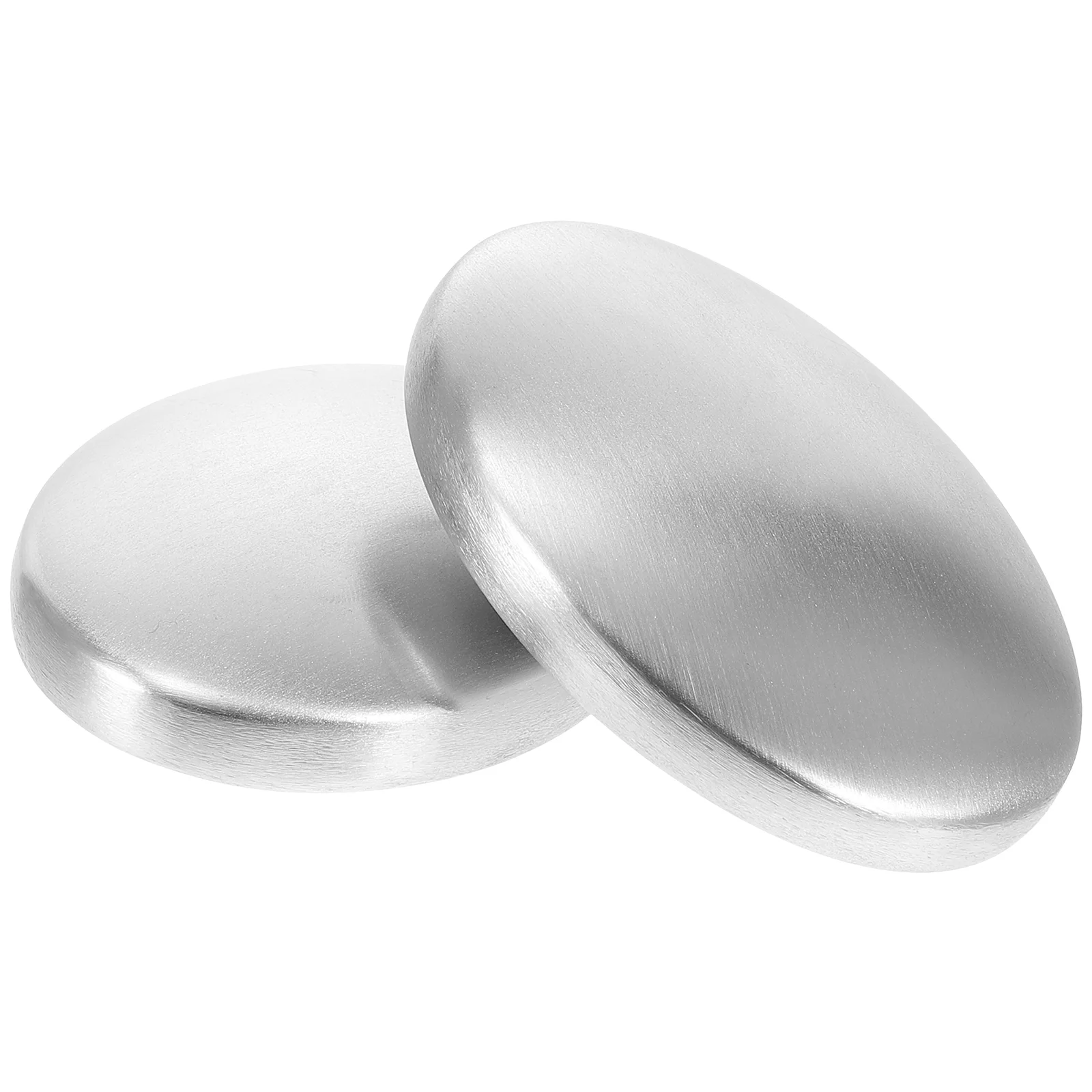 2 Pcs Metal Deodorant Soap Stainless Steel Bar Deodorizing for Kitchen Garlic Silver Hand