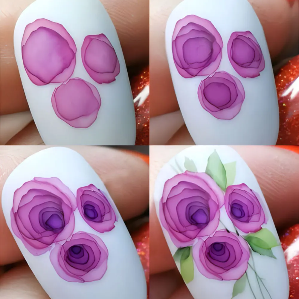 CANNI 9 ml Blooming Water Color Polish Air Dry Smoke Effect Nail Art Design Blooming Nail Liquid Venalisa Flower Painting Ink – Detail 14