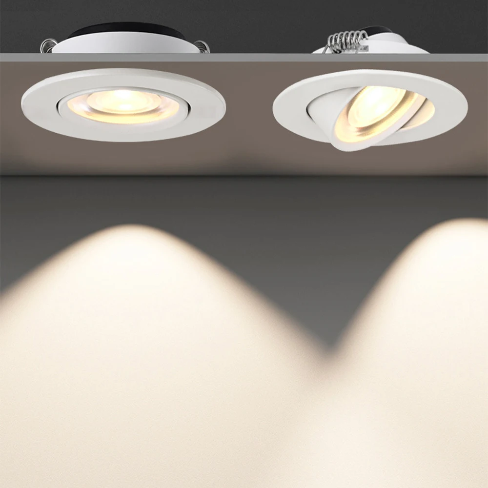 Adjustable LED Ultra-Thin Spotlight, Ceiling Light, Anti-Glare Spotlight, 5W-20W Ceiling, Suitable for Hotels, Shopping Malls