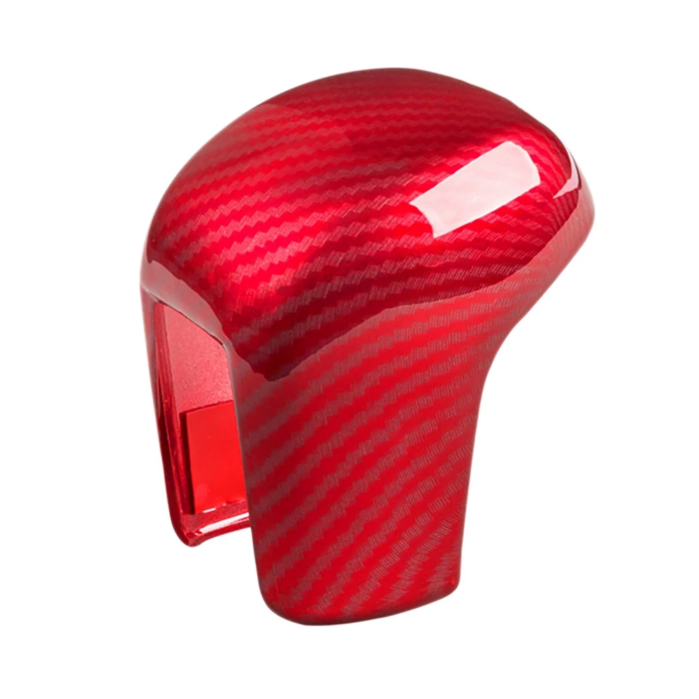 Red Carbon Fiber Car Gear Shift Knob Cover Trim Gear Head Cover for Honda Civic