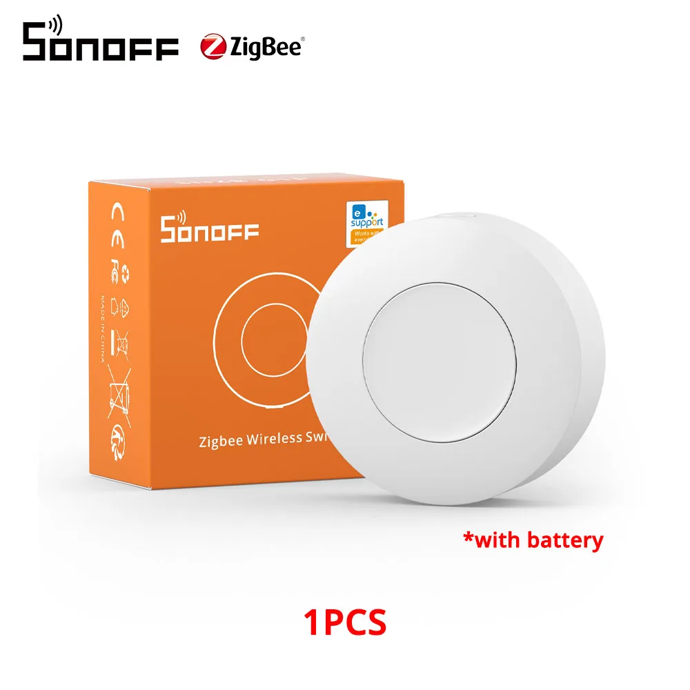 1-10 Stück SONOFF Zigbee Drahtloser Schalter SNZB-01P Smart Home Benutzerdefinierte Szenen-Tastensteuerung Kompatibel mit Alexa SmartThings EWeLink