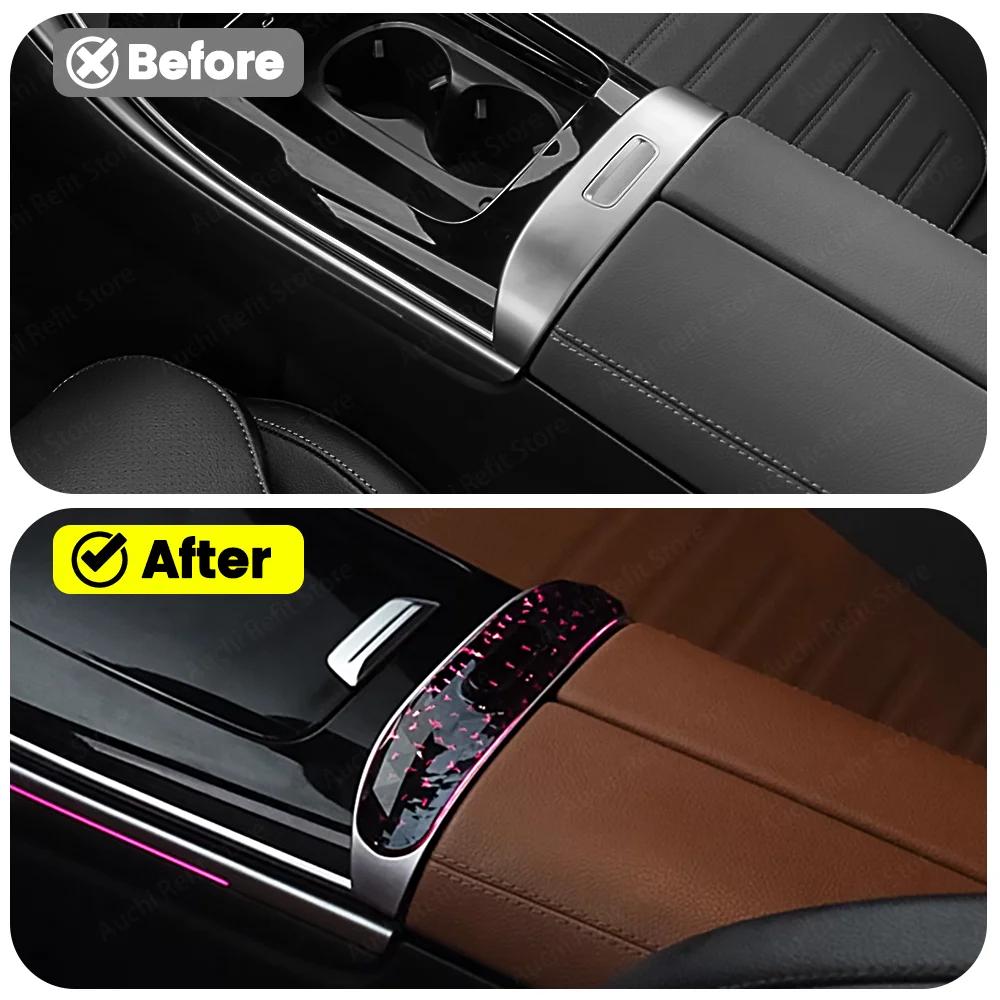 64 Colours LED Center Console Crystal Saddle Light For Mercedes Benz GLC X254 C Class W206 Car Interior Ambient Lights Refit